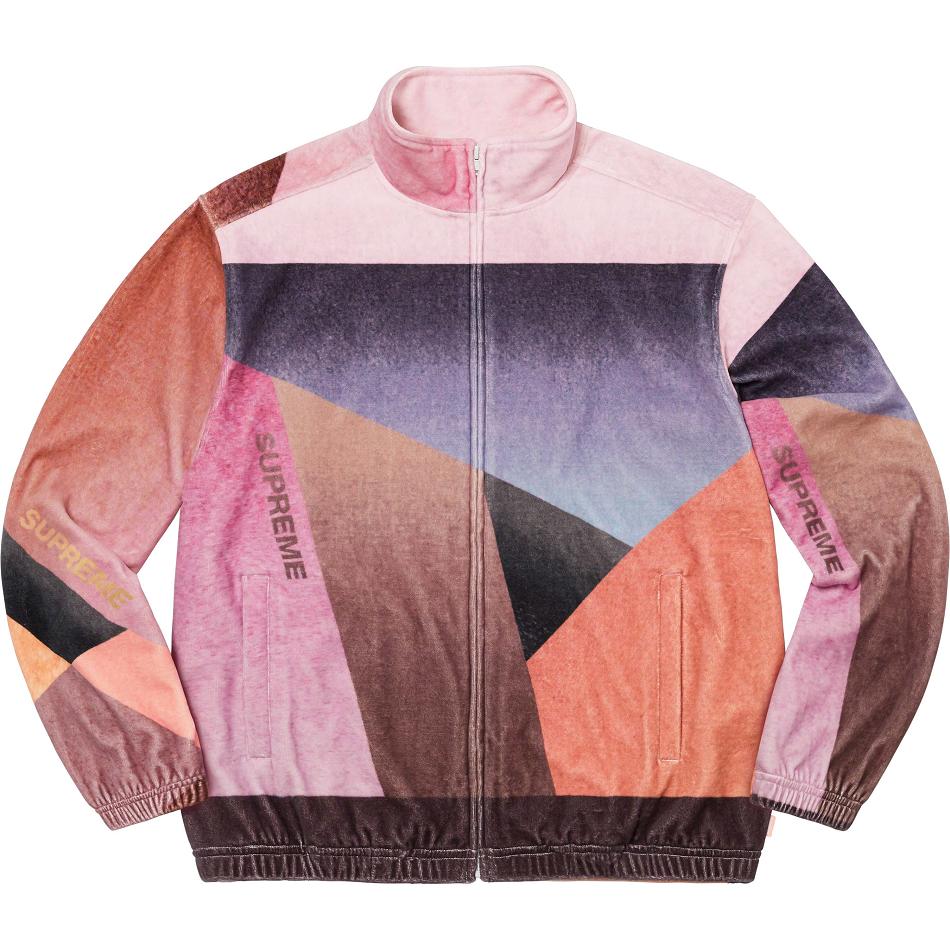 Chaquetas Supreme Geo Velour Track Rosas | Supreme 178PQ